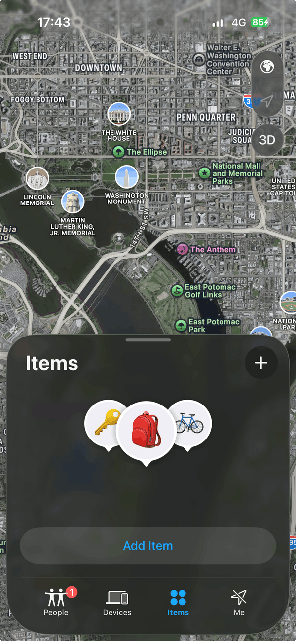Tap "Add Item"